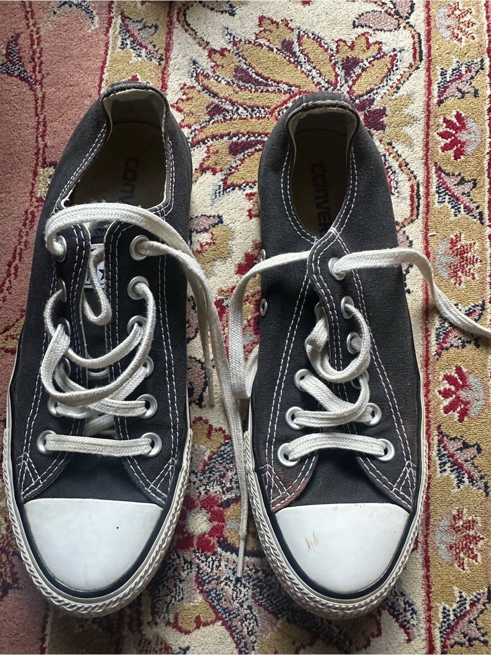 Converse Black and White Low-Top Canvas Sneakers